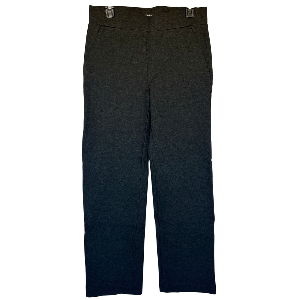 LOFT Dark Gray Knit Pull-On Pants Effortless Comfort Chic Size Medium